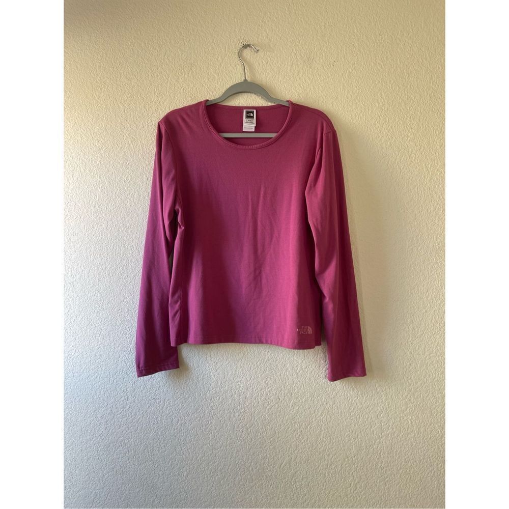 The north face women’s pink long sleeve sweater crew neck size xl‎